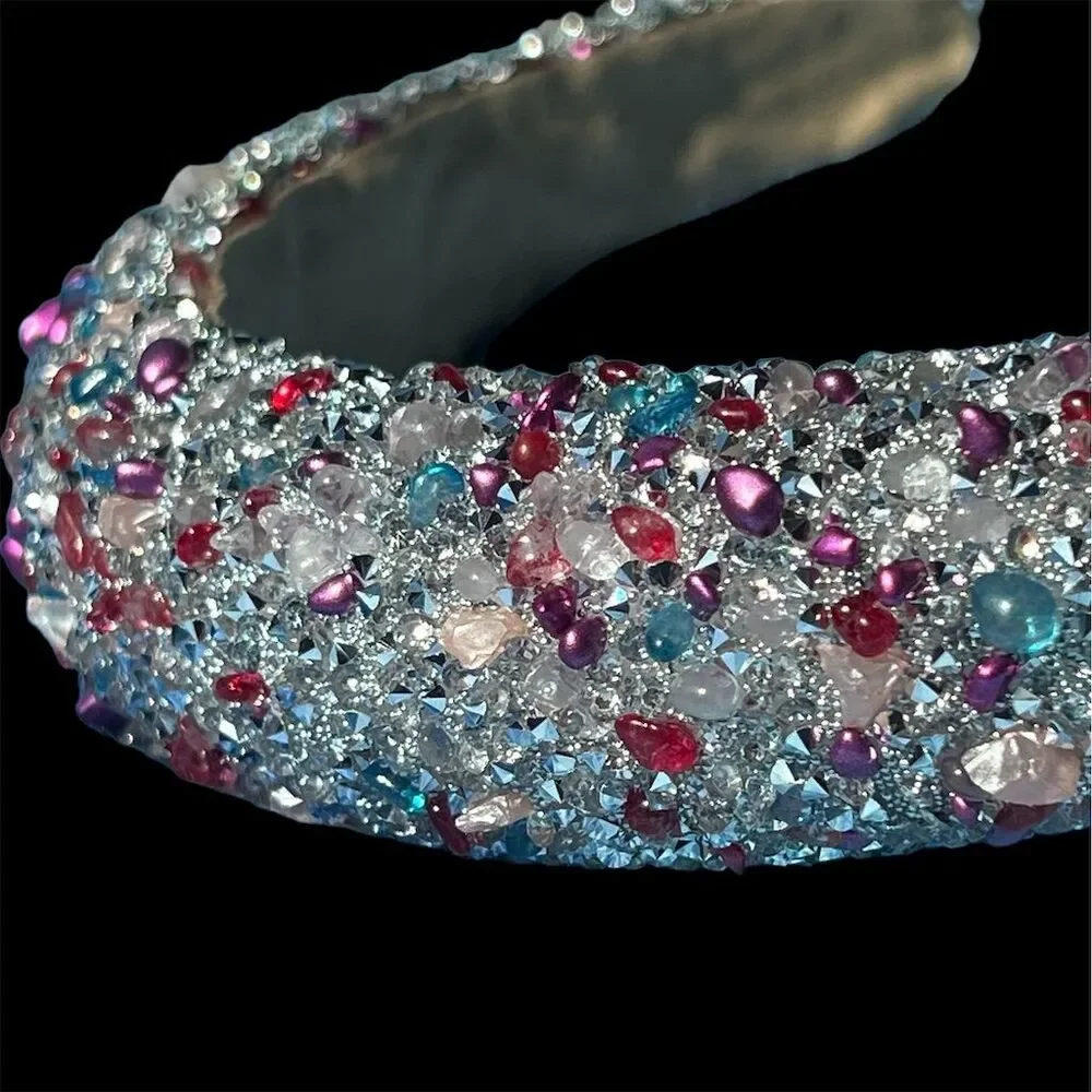 Fashionable Multicolor Rhinestone Decor Headband Hair Accessory for Women